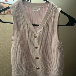 Abercrombie Kids Soft Pink Button-Up Vest
